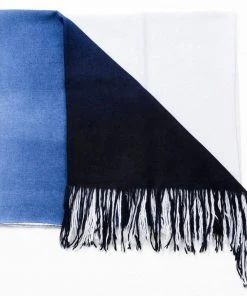 Studio Variously Azure Cashmere Throw Blanket