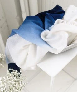 Studio Variously Azure Cashmere Throw Blanket