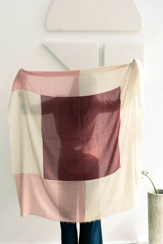 Studio Variously Rosewood Blok Silk And Cashmere Scarf Accessories 1 Studio Variously Rosewood Blok Silk And Cashmere Scarf Accessories