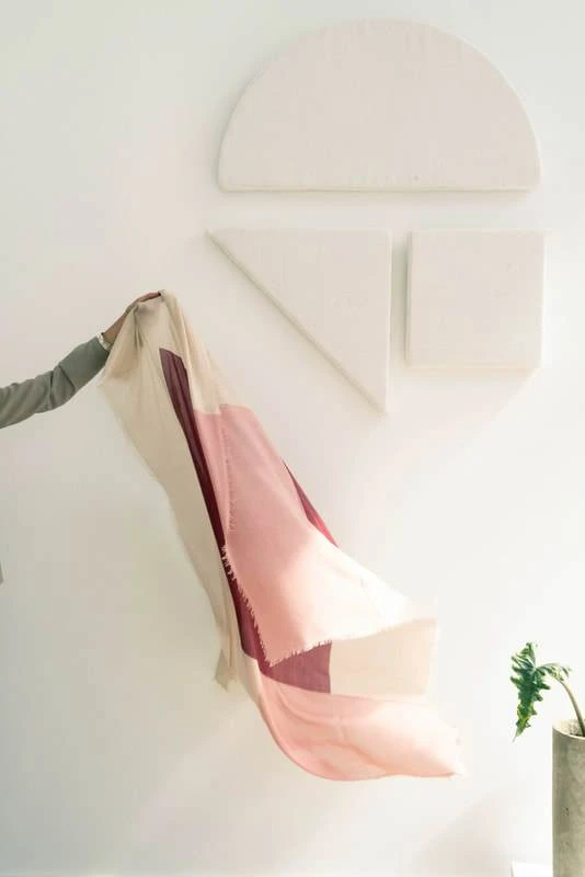 Studio Variously Rosewood Blok Silk And Cashmere Scarf Accessories 9 Studio Variously Rosewood Blok Silk And Cashmere Scarf Accessories