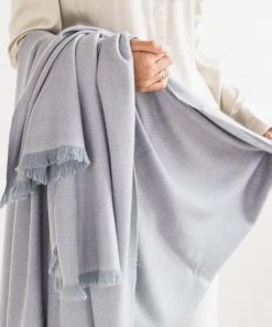 Studio Variously Boro Merino Wool Throw Blanket