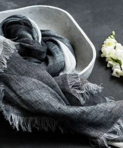 Studio Variously Granite Linen Scarf