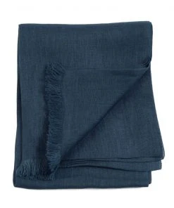Studio Variously Midnight Blue Linen Scarf  Accessories
