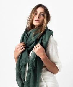 Studio Variously Accessories Moss Linen Scarf 