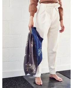 Studio Variously Accessories Oraa Black Silk Scarf