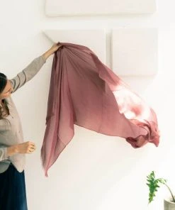 Studio Variously Rosa Silk And Cashmere Scarf Handcrafted