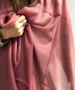 Studio Variously Rosa Silk And Cashmere Scarf Handcrafted