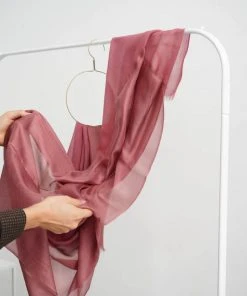 Studio Variously Rosa Silk And Cashmere Scarf Handcrafted