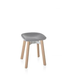 Emeco Su Small Stool - Wood Frame