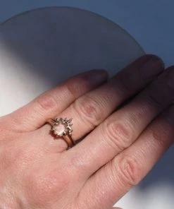 Iron Oxide Jewelry Sunburst Stacking Ring Set