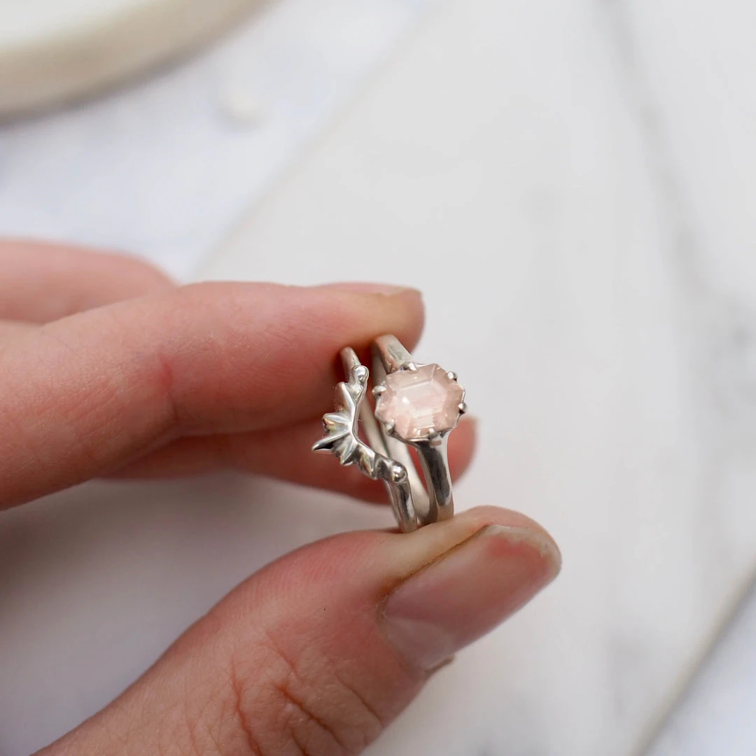 Iron Oxide Jewelry Sunburst Stacking Ring Set 4 Iron Oxide Jewelry Sunburst Stacking Ring Set