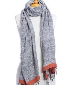 Swahili African Modern Accessories Ethiopian Stella Shawl - Coral 6 Swahili African Modern Accessories Ethiopian Stella Shawl - Coral