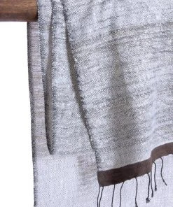 Swahili African Modern Ethiopian Stella Shawl - Gray Accessories