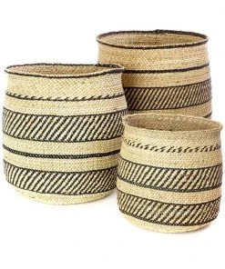 Swahili African Modern Iringa Baskets - Black Accents Best Sellers