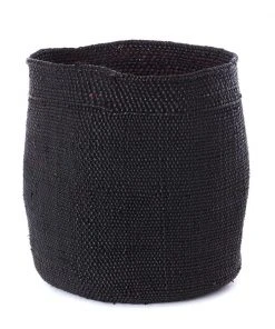Swahili African Modern Iringa Baskets - Solid Black Home Goods