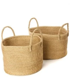 Swahili African Modern Best Sellers Kitui Sand Sisal Kamba Floor Basket