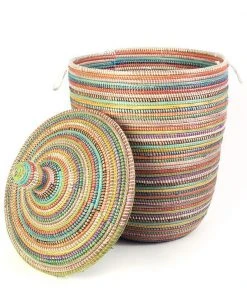 Swahili African Modern Large Rainbow Prayer Mat Hamper Home Goods