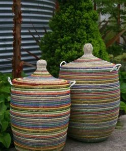 Swahili African Modern Large Rainbow Prayer Mat Hamper Home Goods