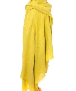 Swahili African Modern Lemon Gabi Tablecloth / Throw Blanket