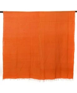 Swahili African Modern Tangerine Gabi Tablecloth / Throw Blanket