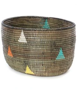 Swahili African Modern Baskets Teranga Triangles Knitting Basket