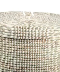 Swahili African Modern White Sand Dune Hamper Set