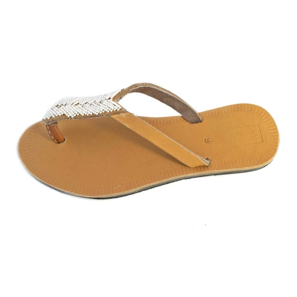 Swahili Coast Design Compass Sandals - White Shoes 4 Swahili Coast Design Compass Sandals - White Shoes