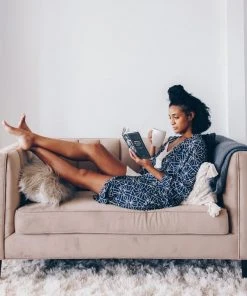 Symbology Sale Art Deco Lounge Robe - Navy + Cream 9 Symbology Sale Art Deco Lounge Robe - Navy + Cream