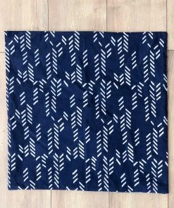 Symbology Best Sellers Art Deco/Stylized Feather Reversible Pillowcase - Navy + Cream