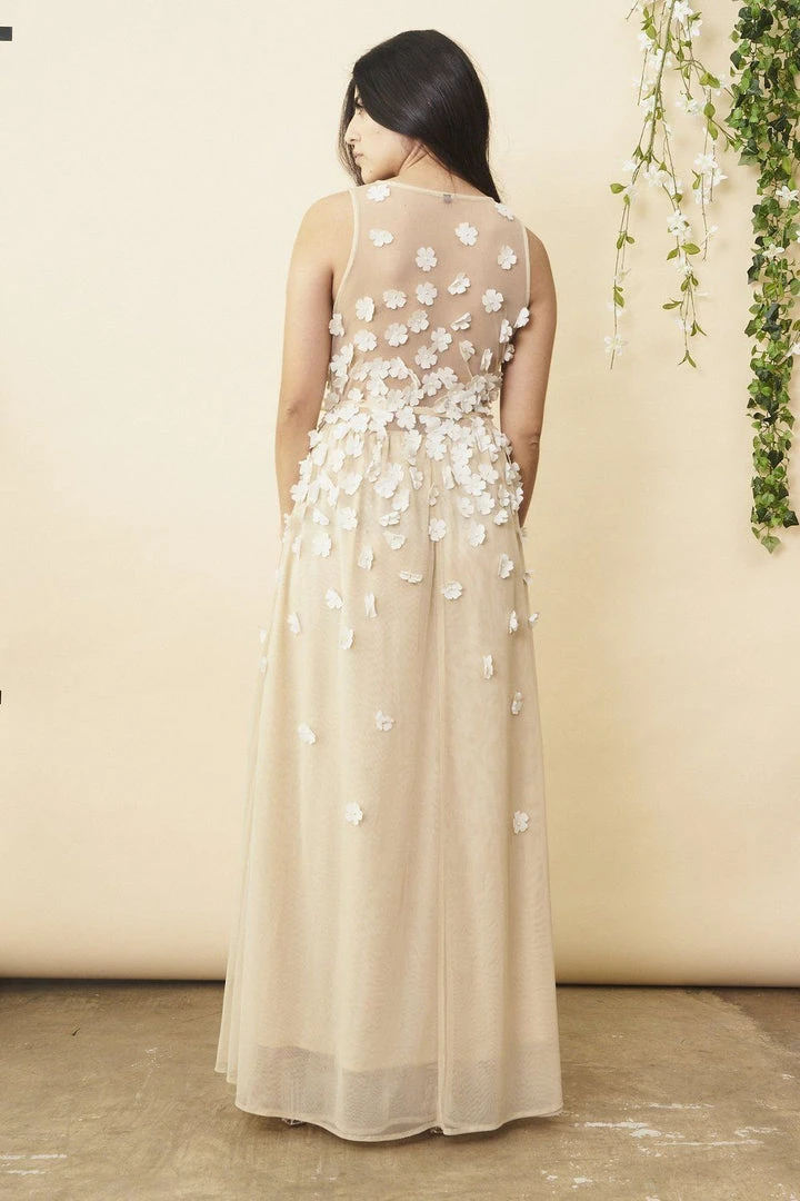 Symbology Special Occasion Floral Ombre Maxi Gown - Champagne + Cream Symbology Special Occasion Floral Ombre Maxi Gown - Champagne + Cream