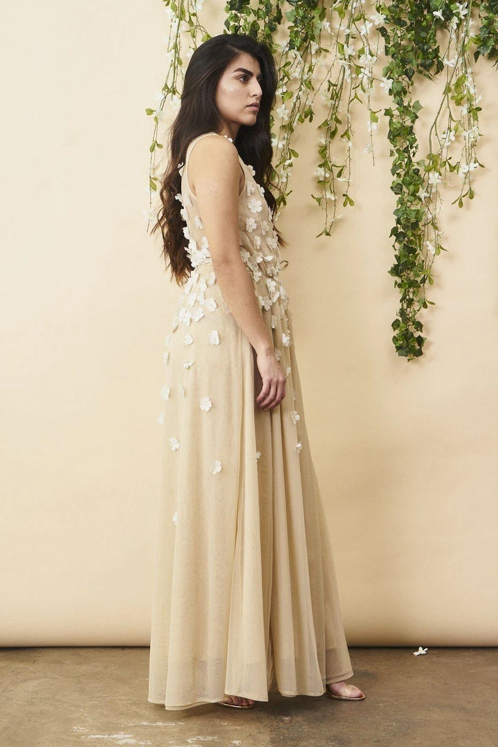 Symbology Special Occasion Floral Ombre Maxi Gown - Champagne + Cream Symbology Special Occasion Floral Ombre Maxi Gown - Champagne + Cream