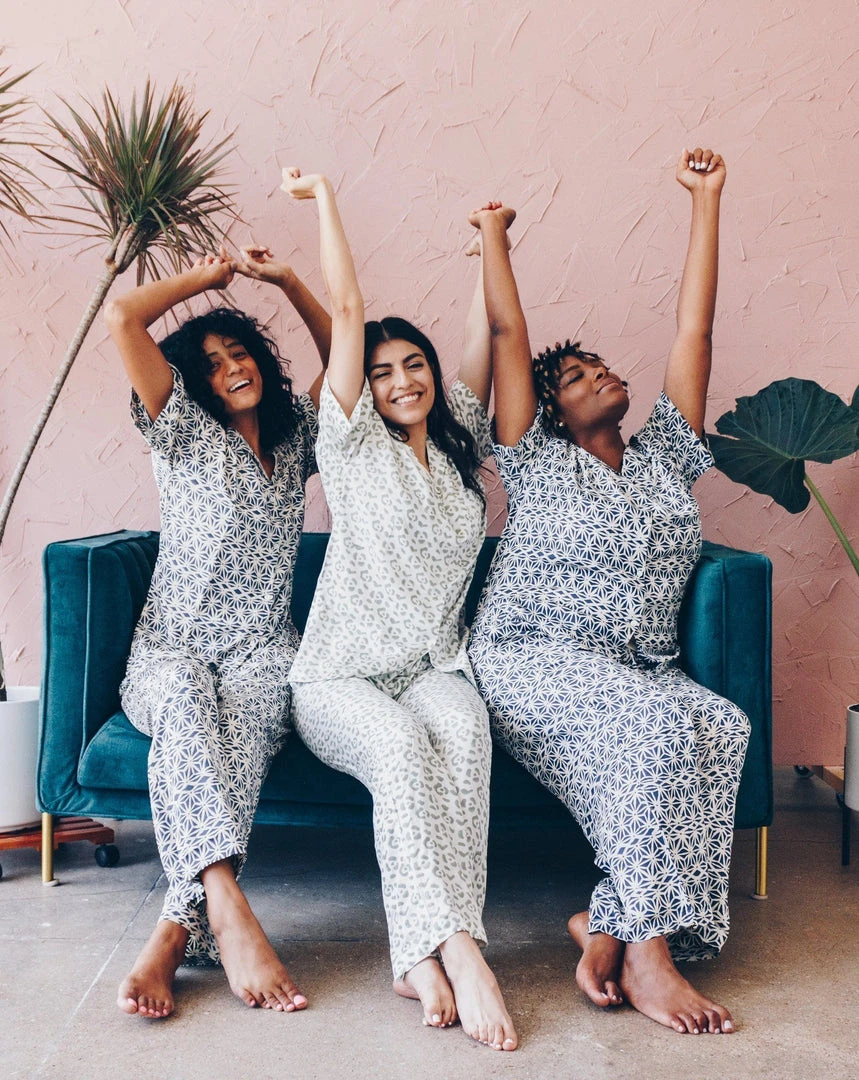 Symbology Geo Starburst Modal Pajama Set - Navy + Cream Symbology Geo Starburst Modal Pajama Set - Navy + Cream