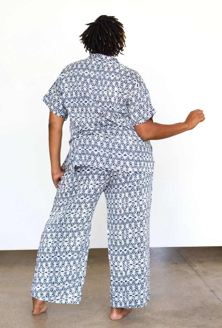 Symbology Geo Starburst Modal Pajama Set - Navy + Cream Symbology Geo Starburst Modal Pajama Set - Navy + Cream