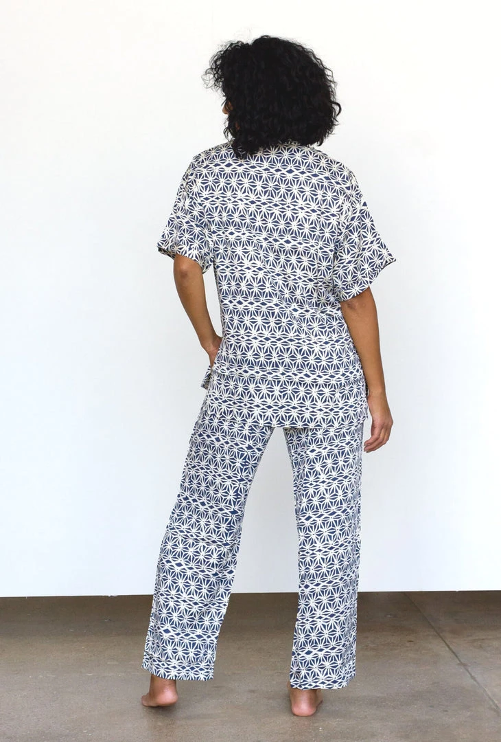 Symbology Geo Starburst Modal Pajama Set - Navy + Cream Symbology Geo Starburst Modal Pajama Set - Navy + Cream