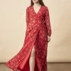 Symbology Hibiscus Empress Wrap Dress Red Lipstick + Gold Best Sellers