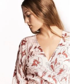 Symbology Hibiscus Flower Wrap - Rose + Berry