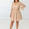 Symbology Leopard Chiffon Dress - Blush + Gold