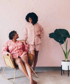 Symbology Best Sellers Leopard Pajama Set - Blush + Berry