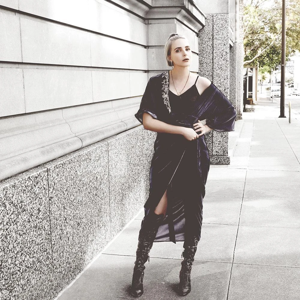 Symbology Special Occasion Velvet Wrap Dress In Midnight Blue Symbology Special Occasion Velvet Wrap Dress In Midnight Blue