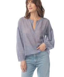 Synergy Organic Clothing Amber Top - Navy Checked Sale