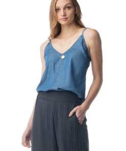Synergy Organic Clothing Best Sellers Basis Eucalyptus Chambray Camisole