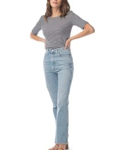 Synergy Organic Clothing Striped Column Tee - Black Sale