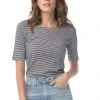 Synergy Organic Clothing Striped Column Tee - Black Sale