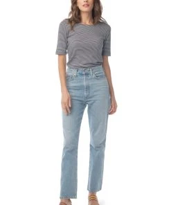 Synergy Organic Clothing Striped Column Tee - Black Sale