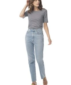 Synergy Organic Clothing Striped Column Tee - Black Sale