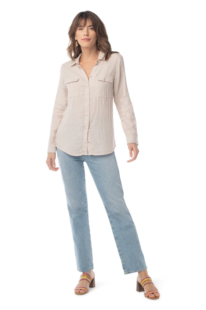 Synergy Organic Clothing True Blue Top - Chateau Gray 5 Synergy Organic Clothing True Blue Top - Chateau Gray