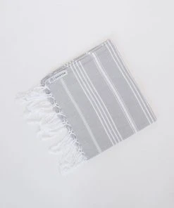 Amante Marketplace Home Goods Teleios Turkish Hand Towel - Gray