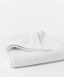 Coyuchi Temescal Ribbed Towels - Alpine White Home Goods