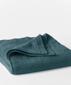 Coyuchi Best Sellers Temescal Ribbed Towels - Deep Ocean