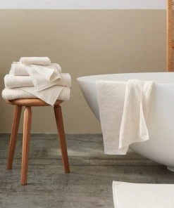 Coyuchi Temescal Ribbed Towels - Undyed